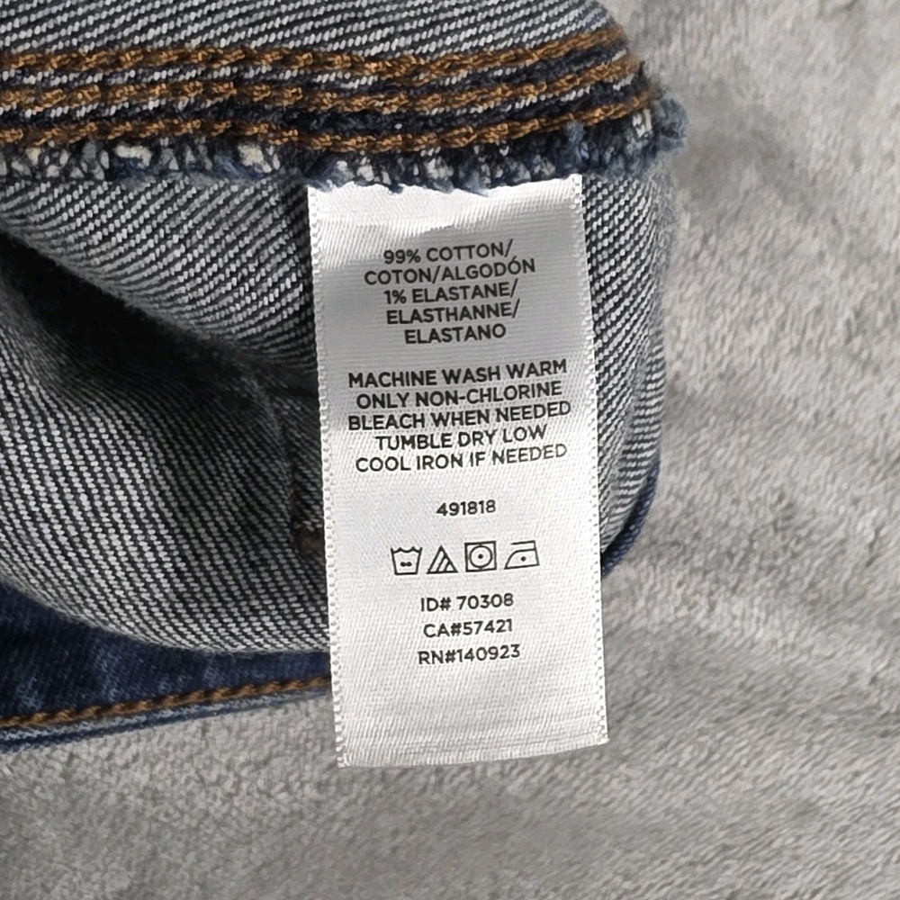 LOFT Skirt Size XS A-Line Mini Dark Wash Button Y2K Nautical Blue Denim - Picture 4 of 6